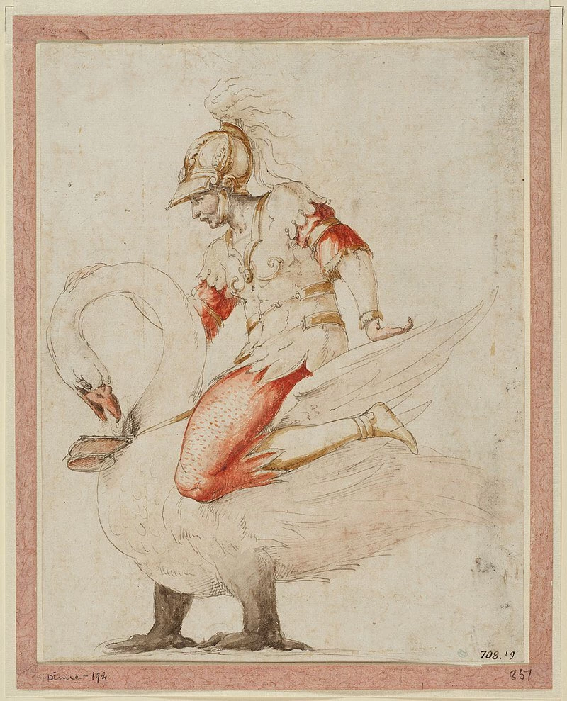 167-Cavaliere che cavalca un cigno
